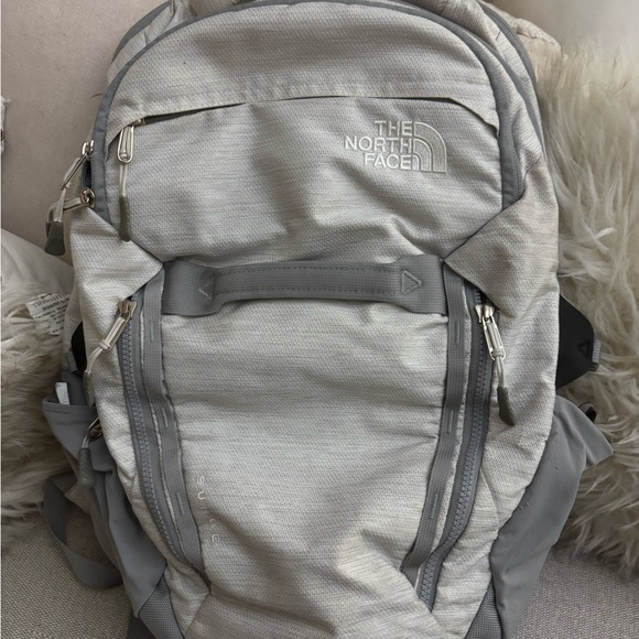 The North Face Light Gray Backpack for Men/women